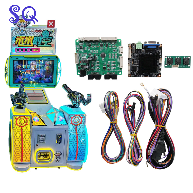 Coin Operated Kiddie Ride - 21種類のマルチモードテーマシューティングゲームアクセサリー、シングルまたはデュアルガン対応マザーボード接続ケーブル、アーケードに最適