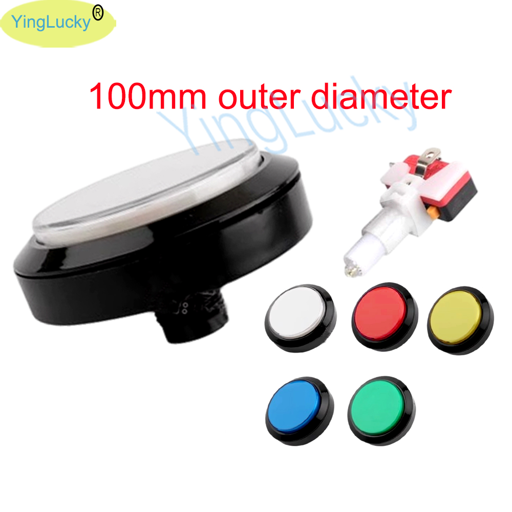 12V アーケード LED ボタン 100mm プレーンラウ - Arcade Game Jackpot のレビューと価格
