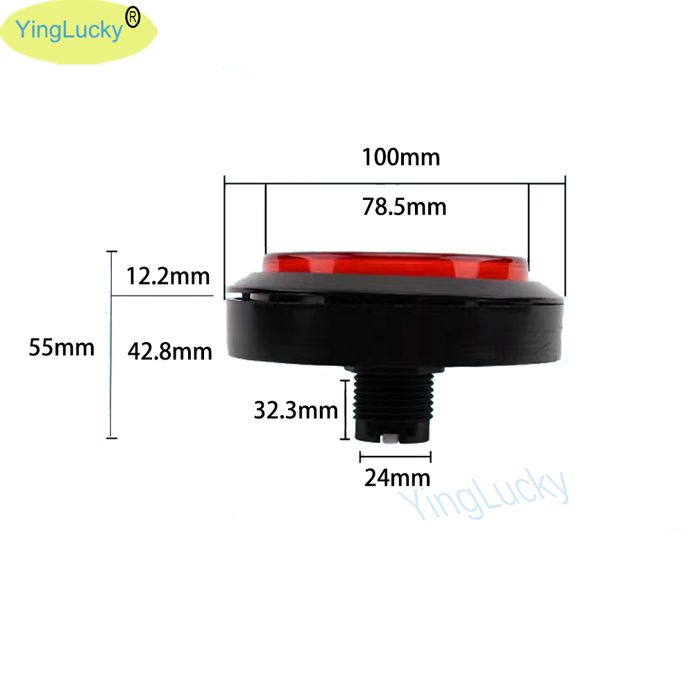 12V アーケード LED ボタン 100mm プレーンラウ - Arcade Game Jackpot のレビューと価格